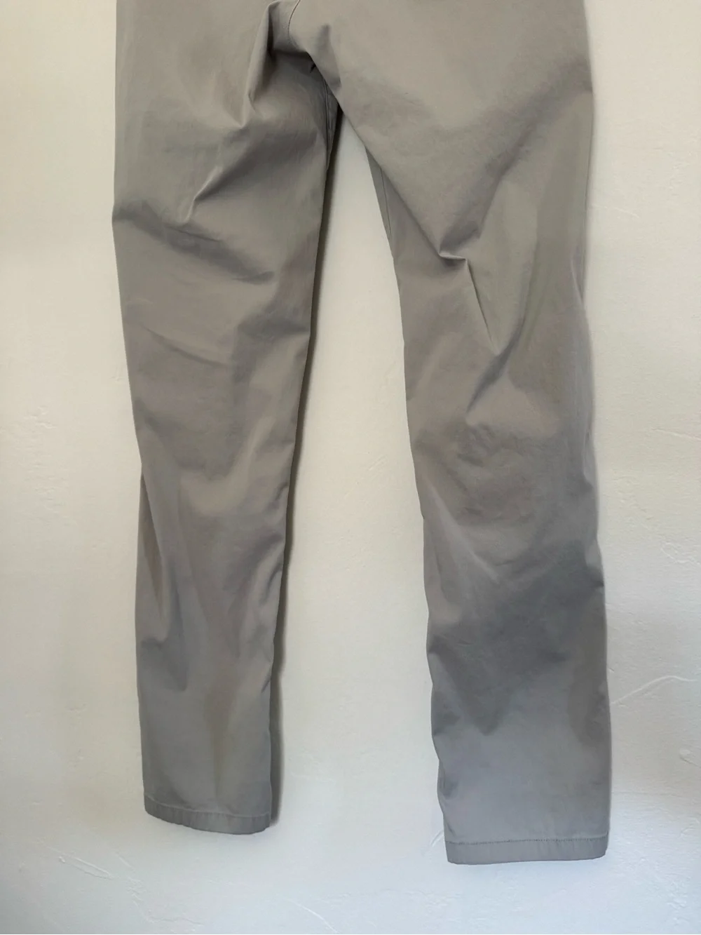 Birddogs Slim Fit Stretch Khaki Pants Light Grey Lined Minimalist Casual